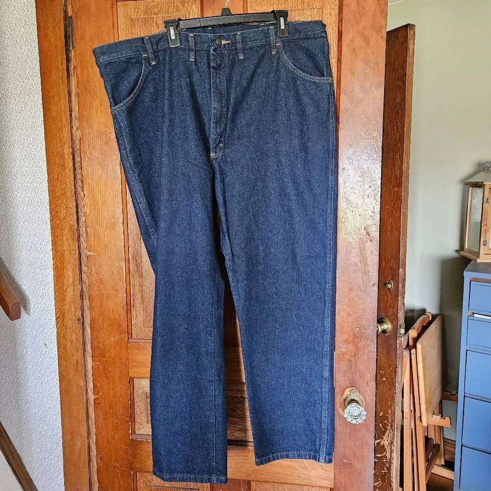 Wrangler Rustler Mens‎ 46x30 Heavyweight Denim Jeans - NWT Straight Leg Workwear